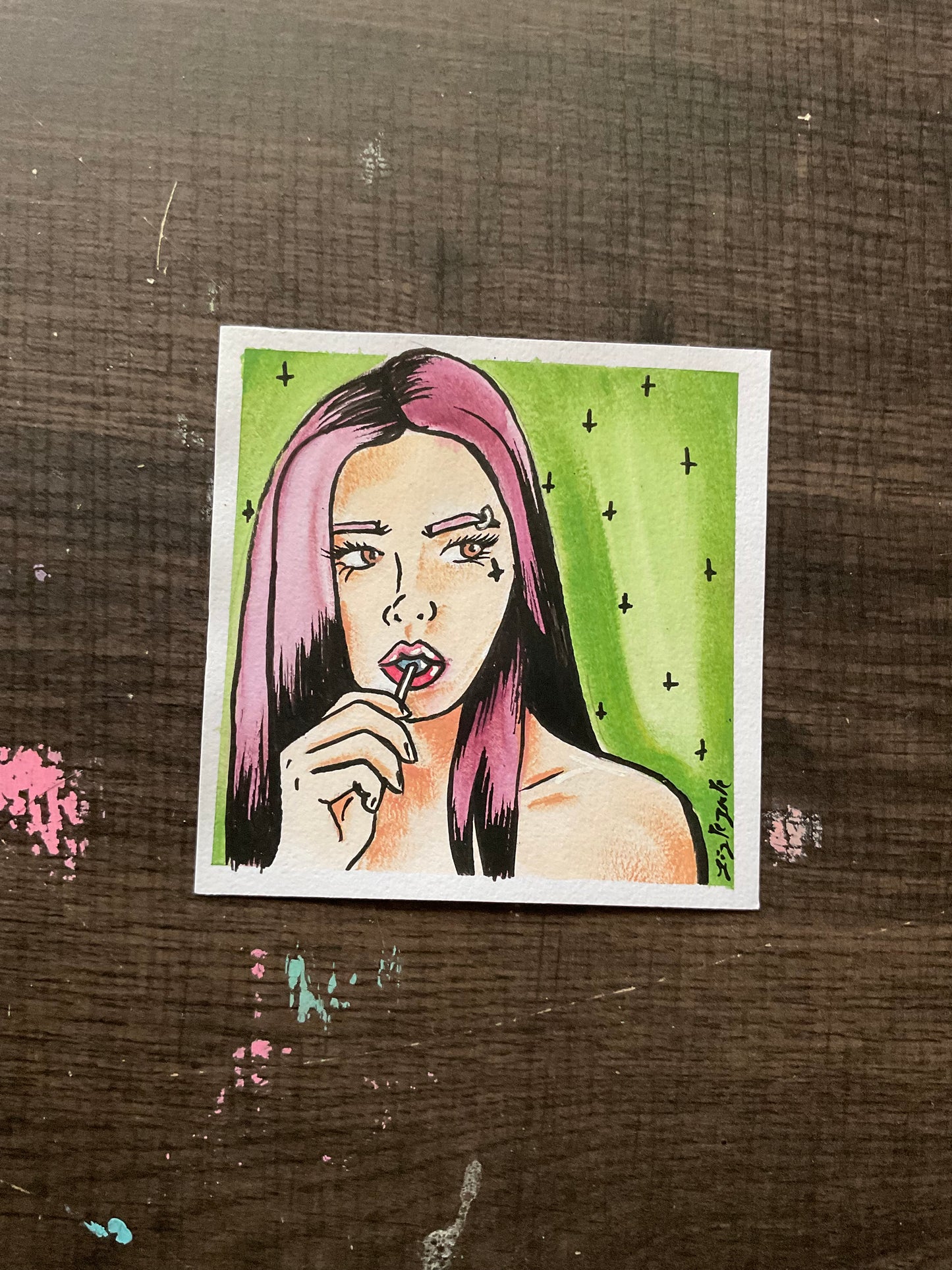 4x4 Mixed Media Paintings
