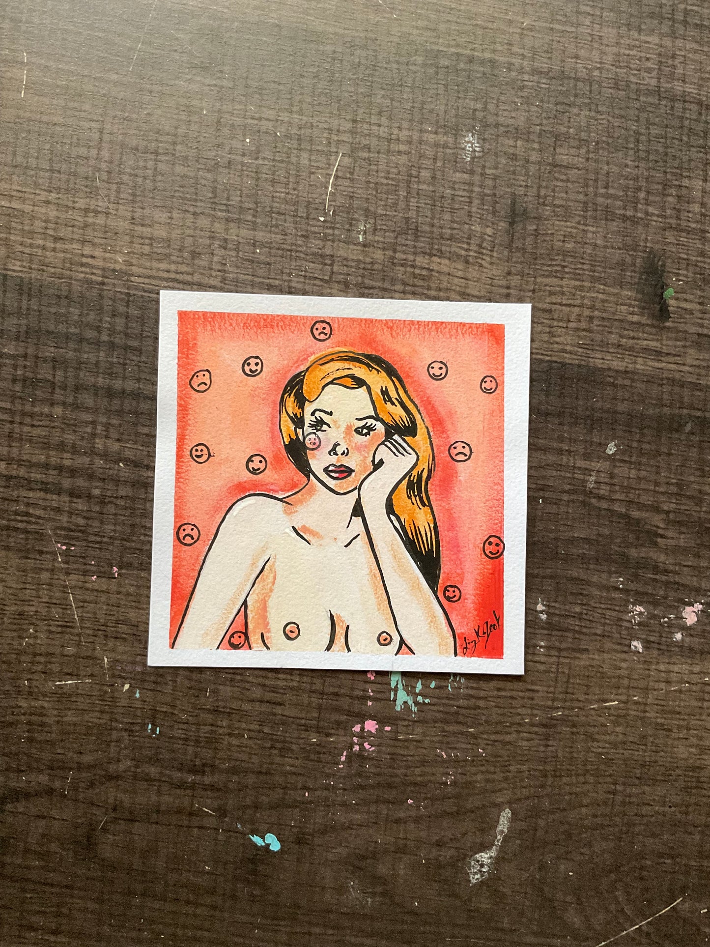4x4 Mixed Media Paintings