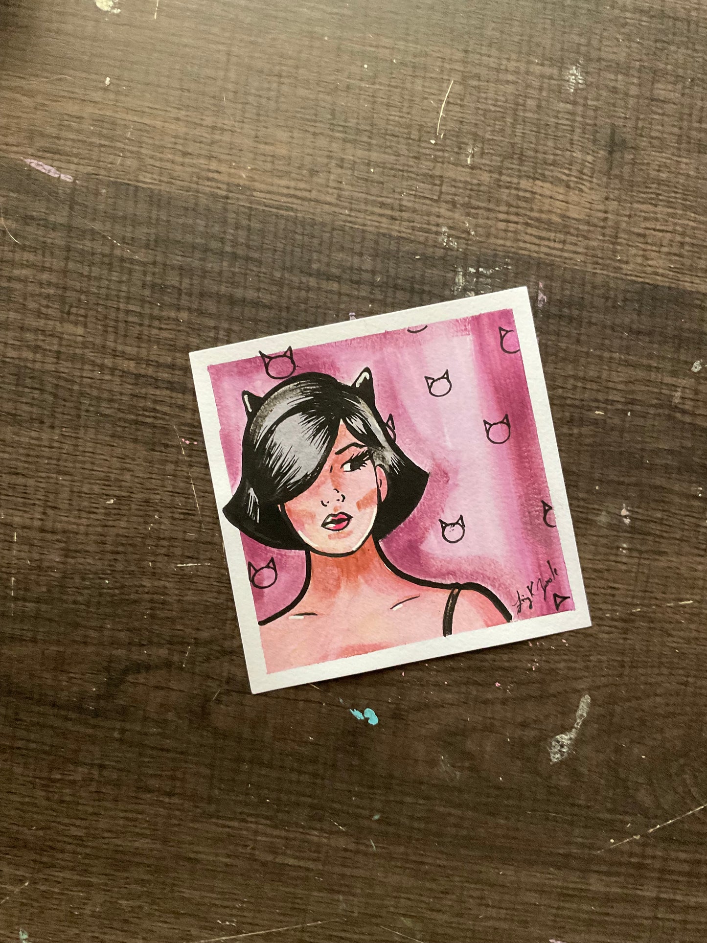 4x4 Mixed Media Paintings