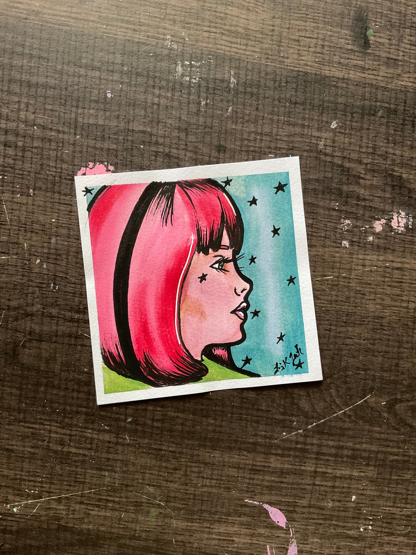 4x4 Mixed Media Paintings