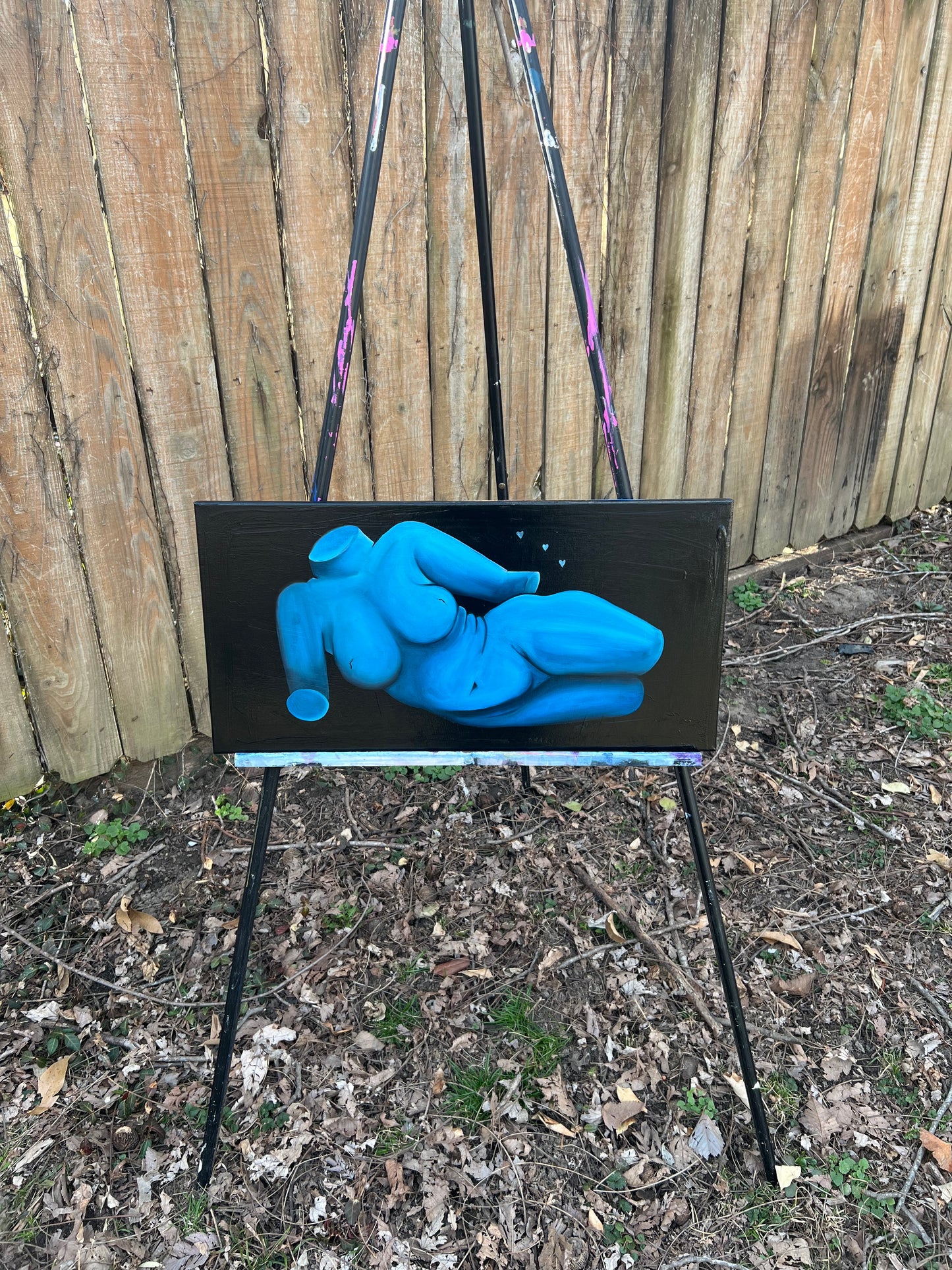 Blue Recline (on canvas)