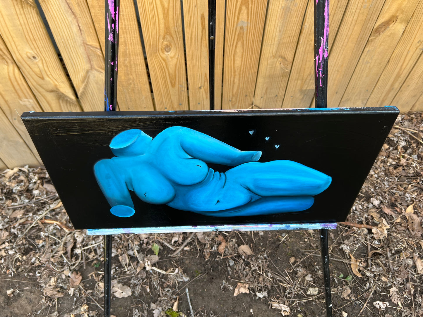 Blue Recline (on canvas)