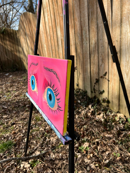 Blue on Pink