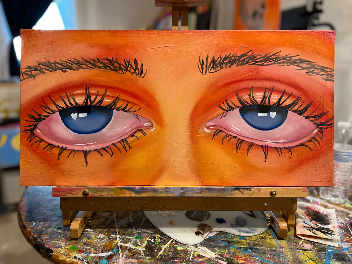 Blue on Orange