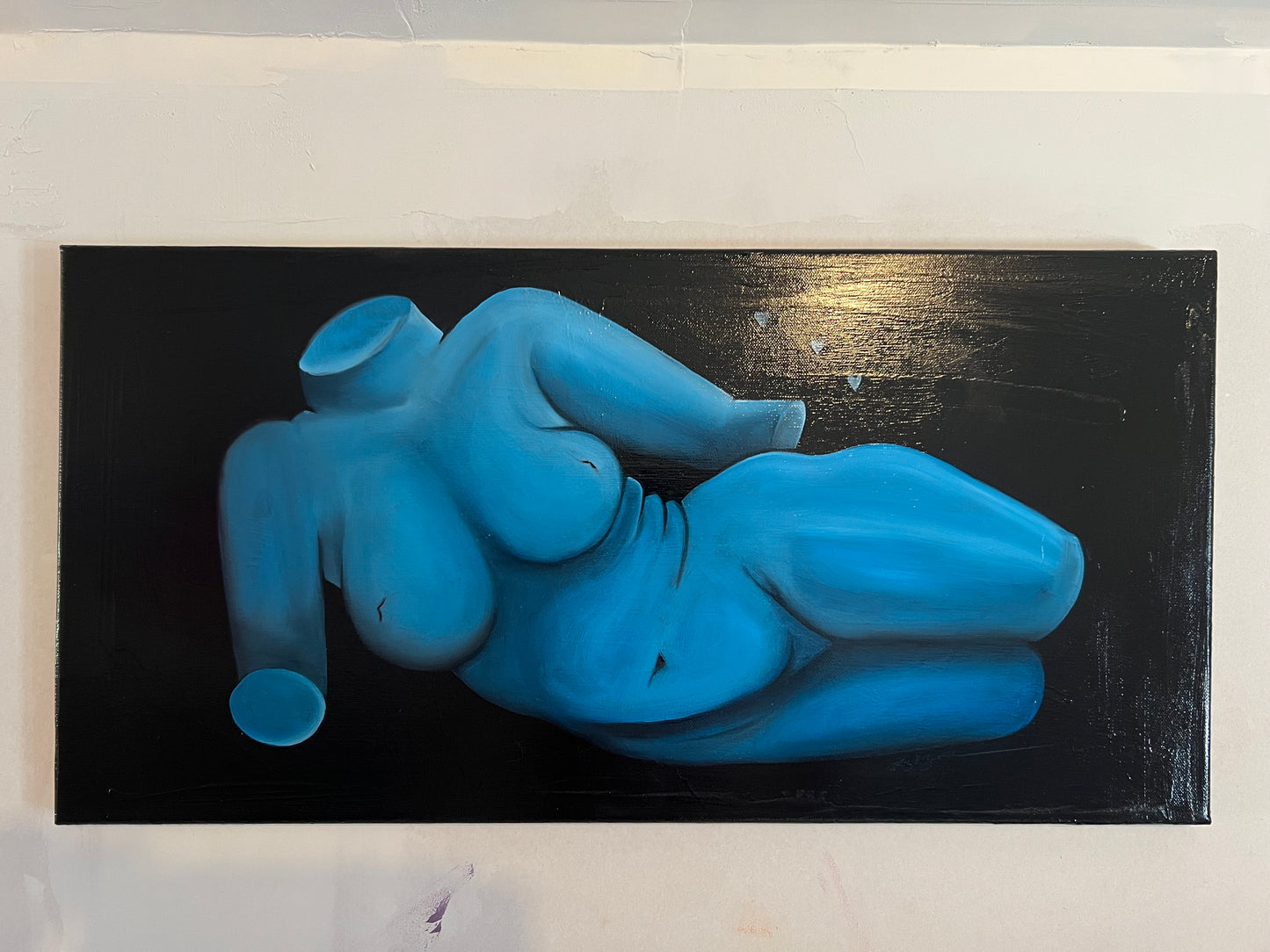 Blue Recline (on canvas)