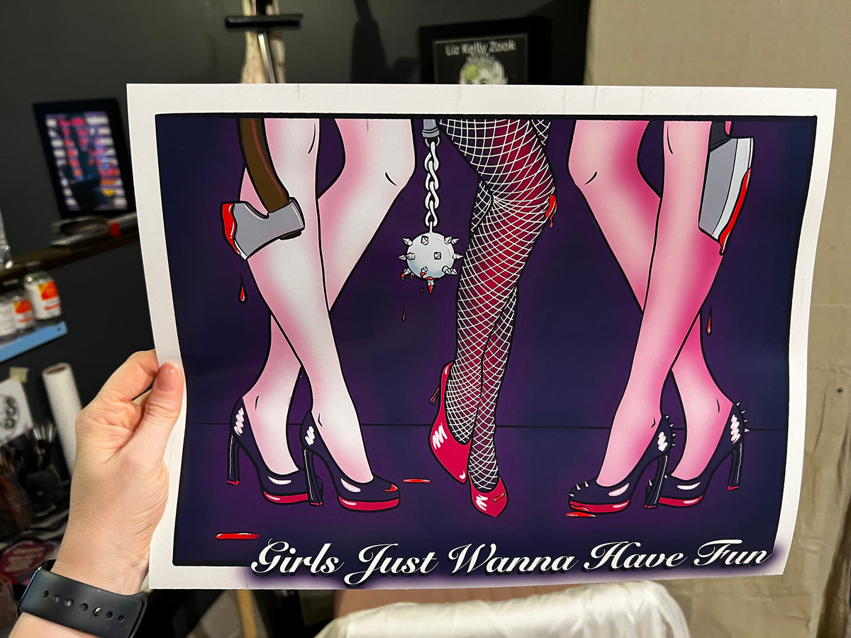 Girls Just Wanna Have Fun NEON VIBE (Print)