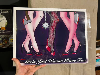 Girls Just Wanna Have Fun NEON VIBE (Print)