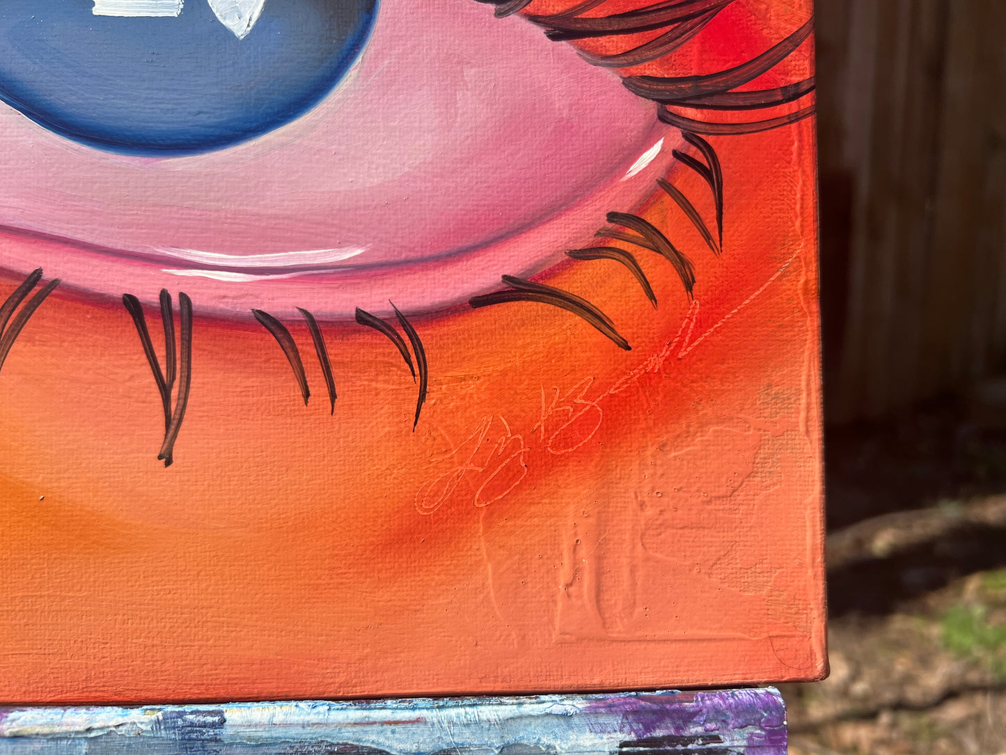 Blue on Orange