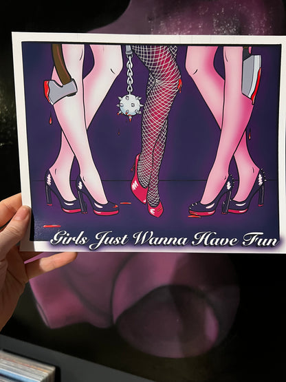 Girls Just Wanna Have Fun NEON VIBE (Print)