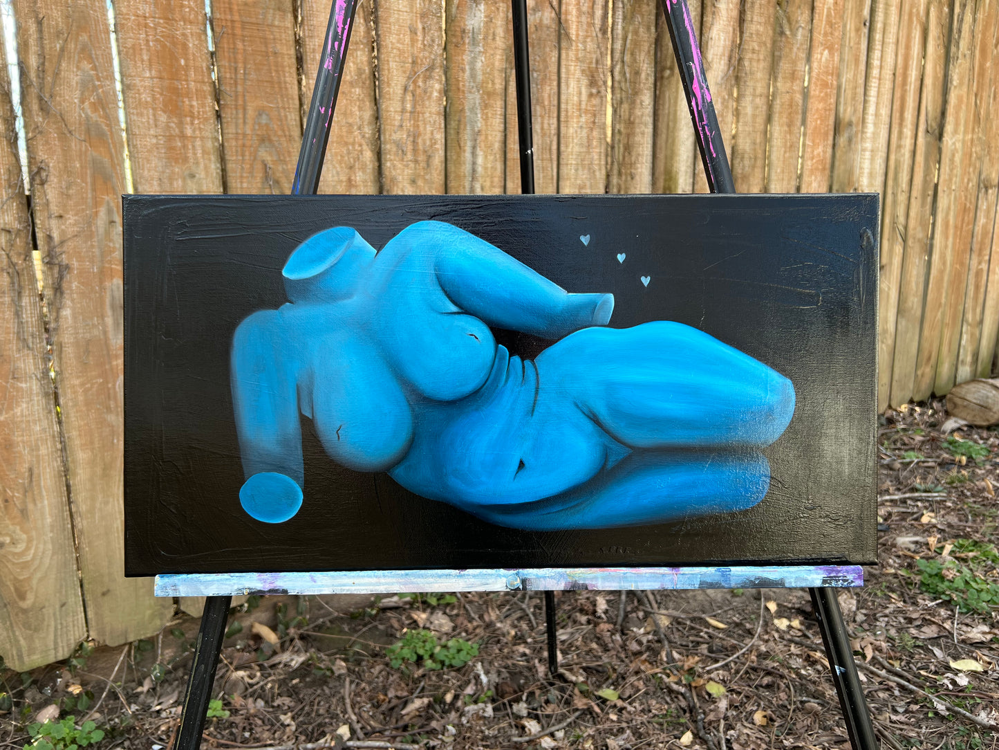Blue Recline (on canvas)