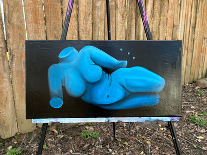 Blue Recline (on canvas)