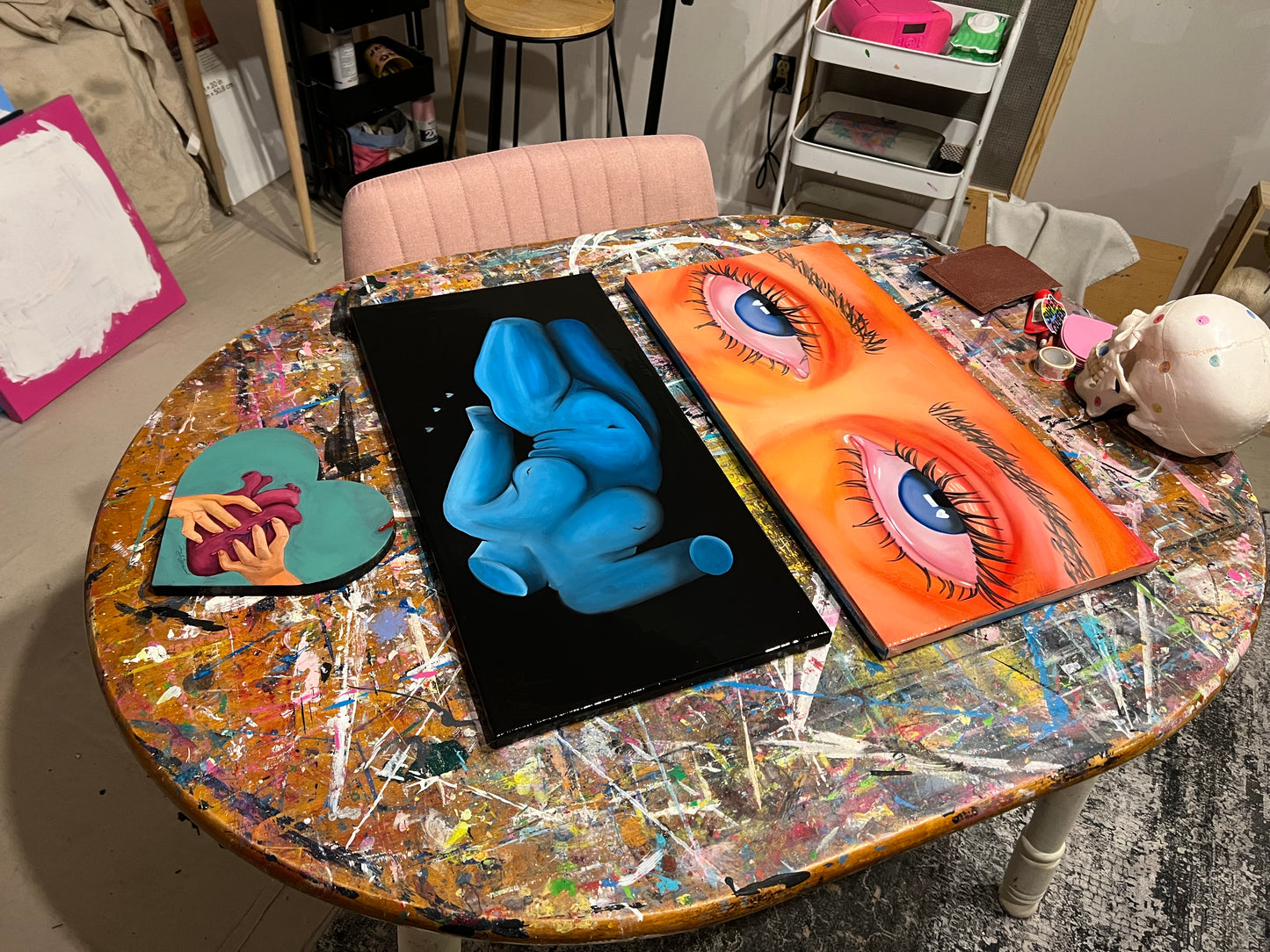 Blue Recline (on canvas)
