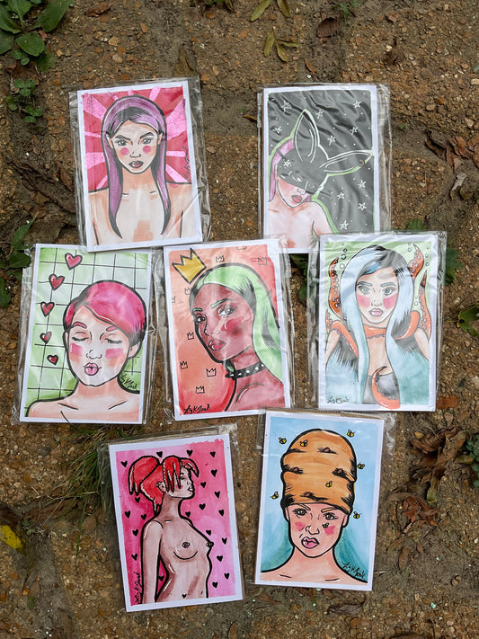 4x6 Mixed Media Paintings