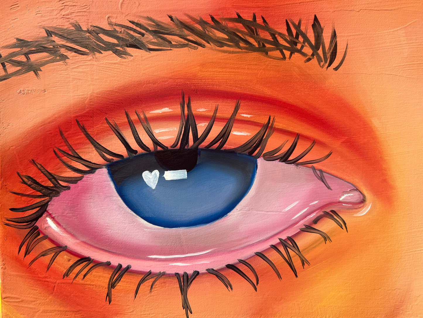 Blue on Orange
