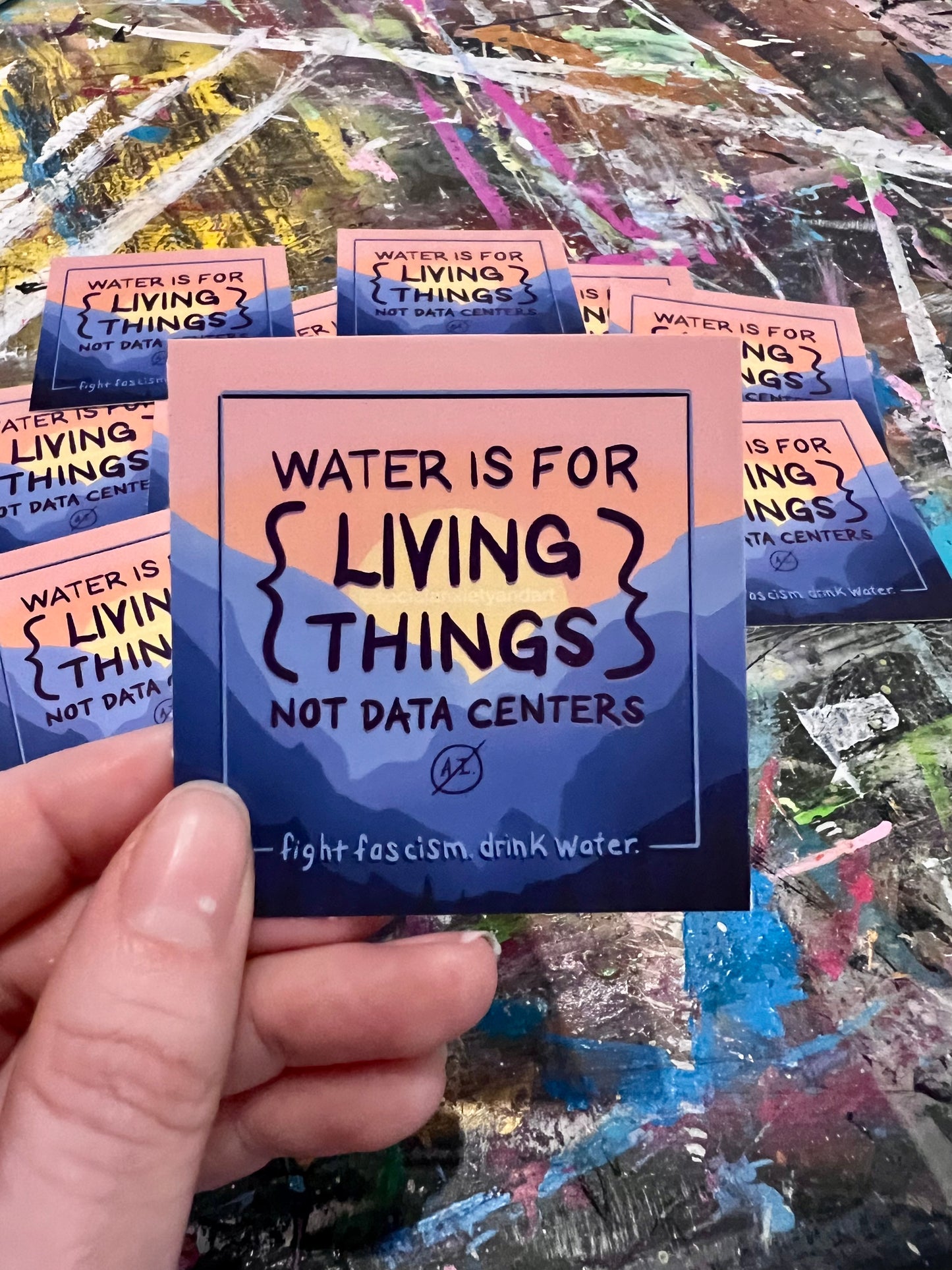 Water Is For Living Things - Sticker
