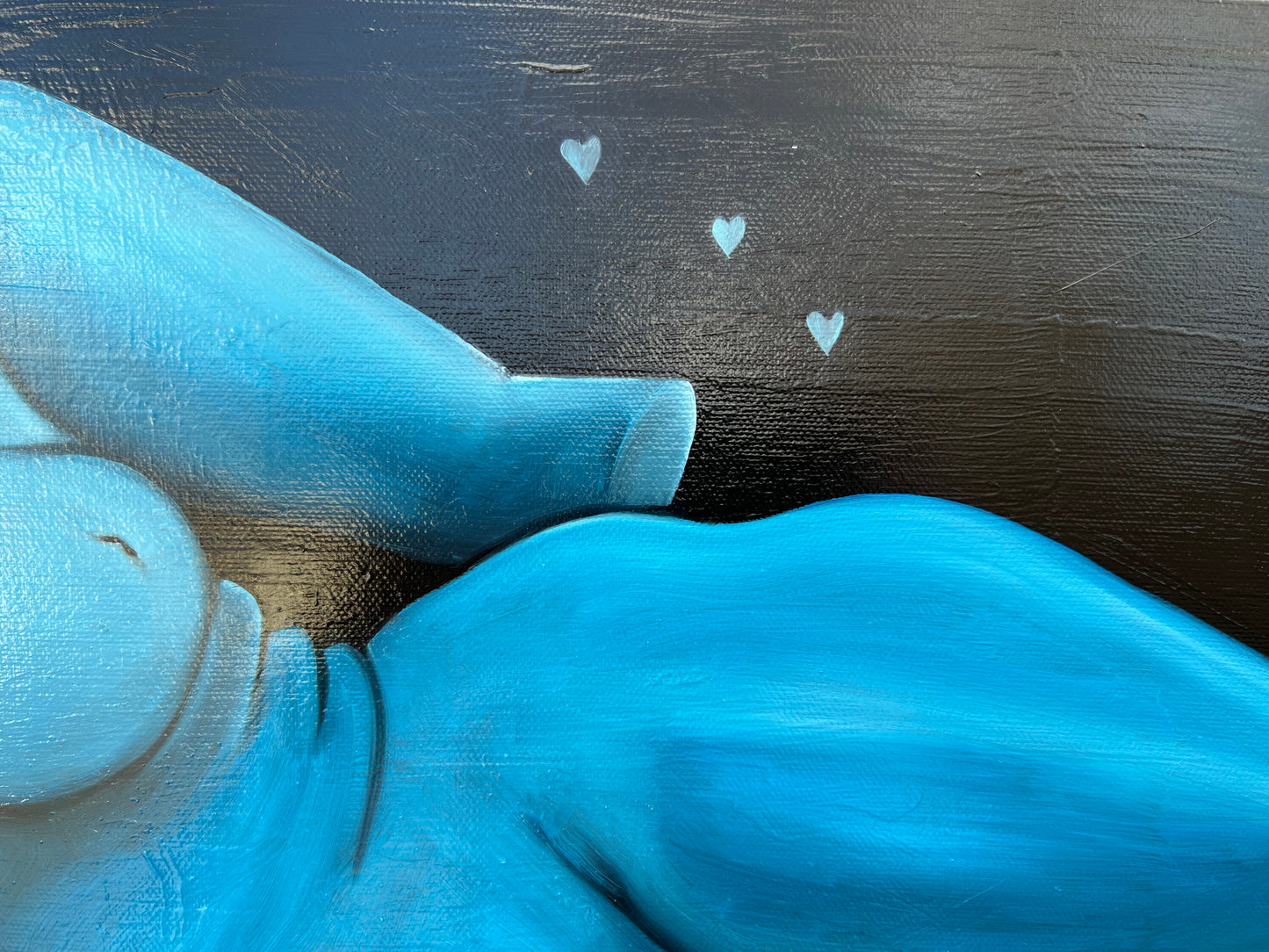 Blue Recline (on canvas)