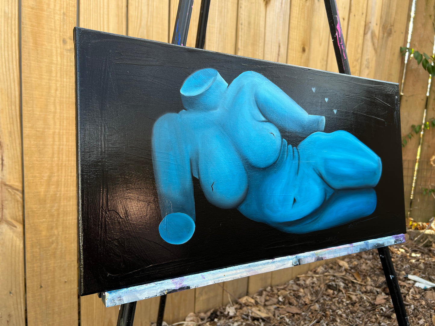 Blue Recline (on canvas)