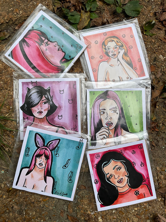 4x4 Mixed Media Paintings