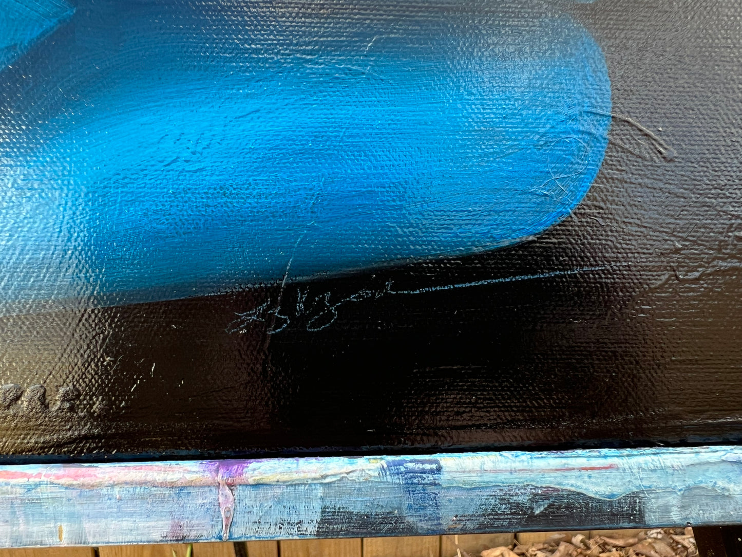 Blue Recline (on canvas)