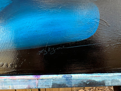 Blue Recline (on canvas)