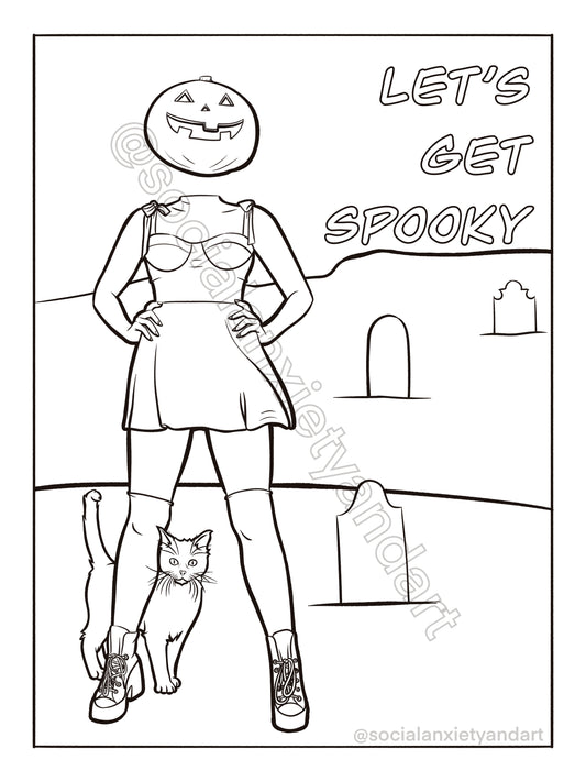 Let’s Get Spooky (coloring page)