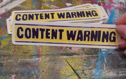 Content Warning - Sticker